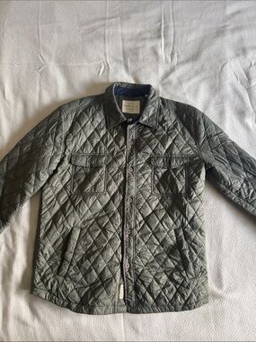 Weatherproof Quilted Shirt Jacket in Olive
